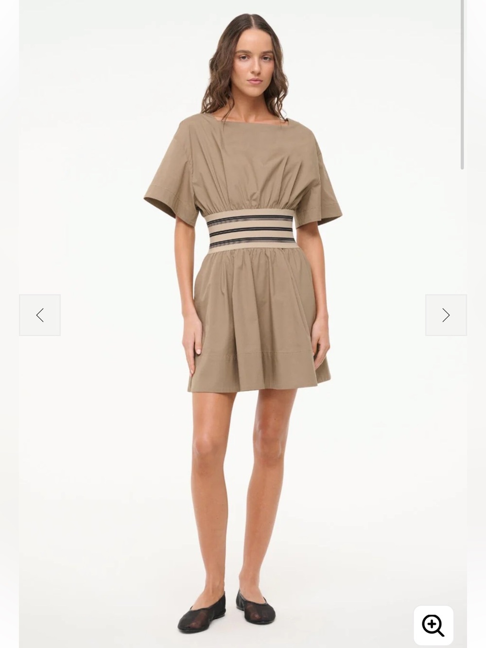Staud Amy Mini Dress Taupe